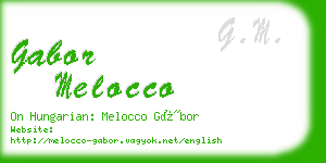 gabor melocco business card